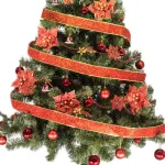 Arbol Navidad Tronador Lujo 1,80mt + Kit 60 Rojo Cybermonday