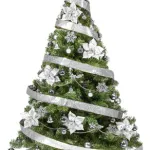 Arbolito Navidad Tronador Lujo 1,80mt + Kit 60 Plata Deco