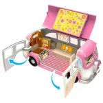Camion De Dulces Y Helados Con Accesorios Para Muñecas Color Rosa