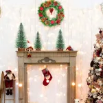 Corona Navideña Decorada Adornos Navidad 38cm 