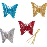 Adornos Navideños Mariposas Arbolito De Navidad 6cm X4