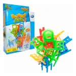 Torre De Sillas Juego De Mesa Equilibrio Balance Chairs Color Rojo