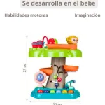 Juguete Didactico Bebe Tobogan Pelotas Laberinto Piano Luz