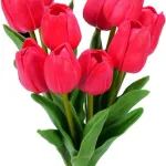 Tulipan Artificial Flores Artificiales Decoracion Ramo X5