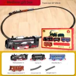 Pista De Tren A Pila Vias 1 Locomotora +3 Vagones Juguete