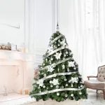 Arbolito Navidad Extra Lujo Patagonia 2.10mt + Adornos Plata