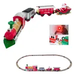 Pista Tren Navideño Luz Y Sonido Locomotora Vagones Juguete