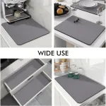 Escurridor Platos Mat Secaplatos Absorbente Secado Rapido Color Negro