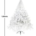 Arbol De Navidad Blanco Montañes Deluxe 1,50mts Pie Metal