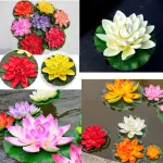Flor De Loto Flotante Flores Artificiales Decoracion X10