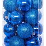 Bolas De Navidad 6cm Adornos Navideños Tubo X100 Esferas