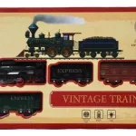 Pista De Tren A Pila Vias 1 Locomotora +3 Vagones Juguete