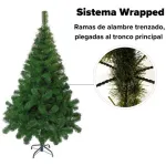Árbol De Navidad Tradicional Expreso Polar Tronador De Lujo De 1.2m Verde