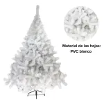 Arbol De Navidad Blanco Montañes Deluxe 2,10mts Pie Metal