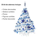 Arbol Navidad Montañes Deluxe Blanco 1.80mt Adornos Deco