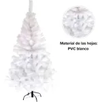 Arbol Navidad Blanco Tronador De Lujo 2.10mts Base Metálica