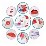 Maquina De Coser Juguete Infantil A Pilas Con Luz Y Sonido Color Blanco