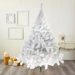 Arbol De Navidad Blanco Montañes Deluxe 2,30mts Pie Metal