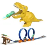 Pista De Autos Dinosaurio Lanzador T-rex Juguete Carrera