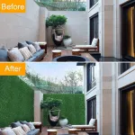 Jardin Vertical Artificial Muro Verde Panel Frondoso Plantas Color Verde/blanco