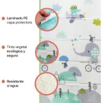 Alfombra Antigolpes Plegable Bebes Reversible 120x180cm