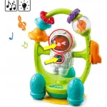 Sonajero Para Bebes Maraca Astronauta Didáctico Color Blanco