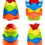 Bloques Formas Apilables Encastre Bebe Juguete Didáctico Color Rojo