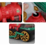 Tren Vintage Eléctrico Juguete Con Luz Sonido Y Efecto Humo Color Rojo