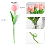 Tulipan Artificial Flores Artificiales Decoracion Ramo X5
