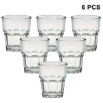 Set X6 Vasos De Vidrio Hexagonal 335ml Color Transparente