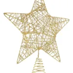 Puntal Estrella 18cm Dorado Adornos Navidad