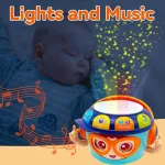 Juguete Para Bebé Tambor Musical Con Luz