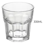 Set X6 Vasos De Vidrio Hexagonal 335ml Color Transparente