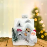 Adorno Navidad Casita Ceramica C/ Luz Decoracion Navideña