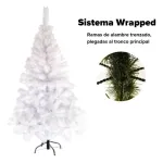 Arbol De Navidad Arbolito Pino Blanco Tronador De Lujo 1.50m Pie Metal Deco