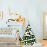 Arbolito Navidad Montañes Deluxe 1.30mts Decoración Plata 