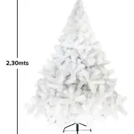 Arbol De Navidad Blanco Montañes Deluxe 2,30mts Pie Metal
