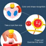 Juego Didactico De Madera Laberinto Actividades Para Bebes Color Amarillo