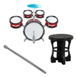 Set De Batería Musical Juguete Infantil Con Banquito
