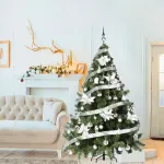 Arbolito Navidad Montañes Deluxe 1.80mts Con Adornos Plata