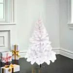Arbol De Navidad Arbolito Pino Blanco Tronador De Lujo 1.50m Pie Metal Deco