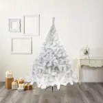 Arbol De Navidad Blanco Montañes Deluxe 1,50mts Pie Metal