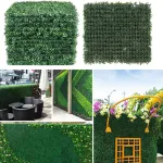Jardin Vertical Artificial Muro Verde Panel Frondoso Plantas Color Verde/blanco