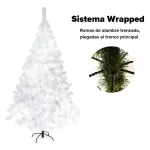 Árbol De Navidad Expreso Polar Tronador De Lujo 180cm Blanco