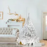 Arbol De Navidad Blanco Montañes Deluxe 1,50mts Pie Metal