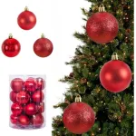Bolas De Navidad 6cm Adornos Navideños Tubo X20 Esferas