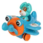 Animalitos En Avión Juguete Didáctico A Fricción Para Bebe