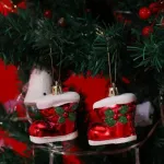 Adornos Colgante Navideño Decoración Navidad Botas X3