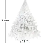 Arbol De Navidad Blanco Montañes Deluxe 2,10mts Pie Metal