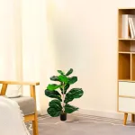 Planta Artificial 60cm Ficus Decoracion Interior Exterior Color Verde Oscuro